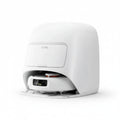 White robot vacuum cleaner on a white background