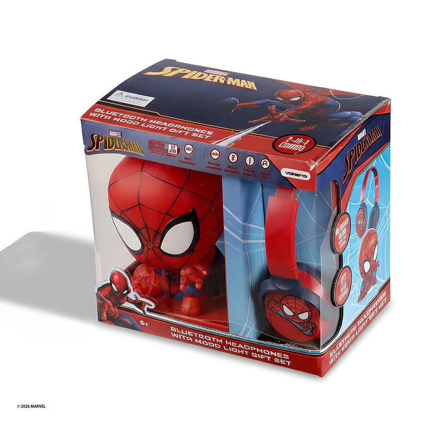 Marvel Spider-Man Bluetooth Headphones With Mood Light Gift Set